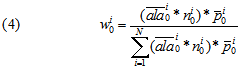 Calculation of weights